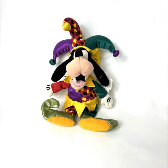 Disney Jester Goofy Mini Bean Bag Plush Tag Vtg NWT - Picture 5 of 9